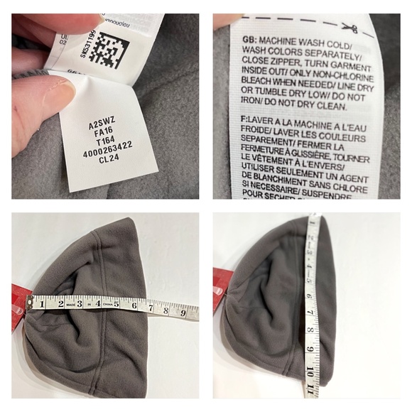 NWT The North Face Pache Grey Classic Fleece Beanie - Picture 10 of 12
